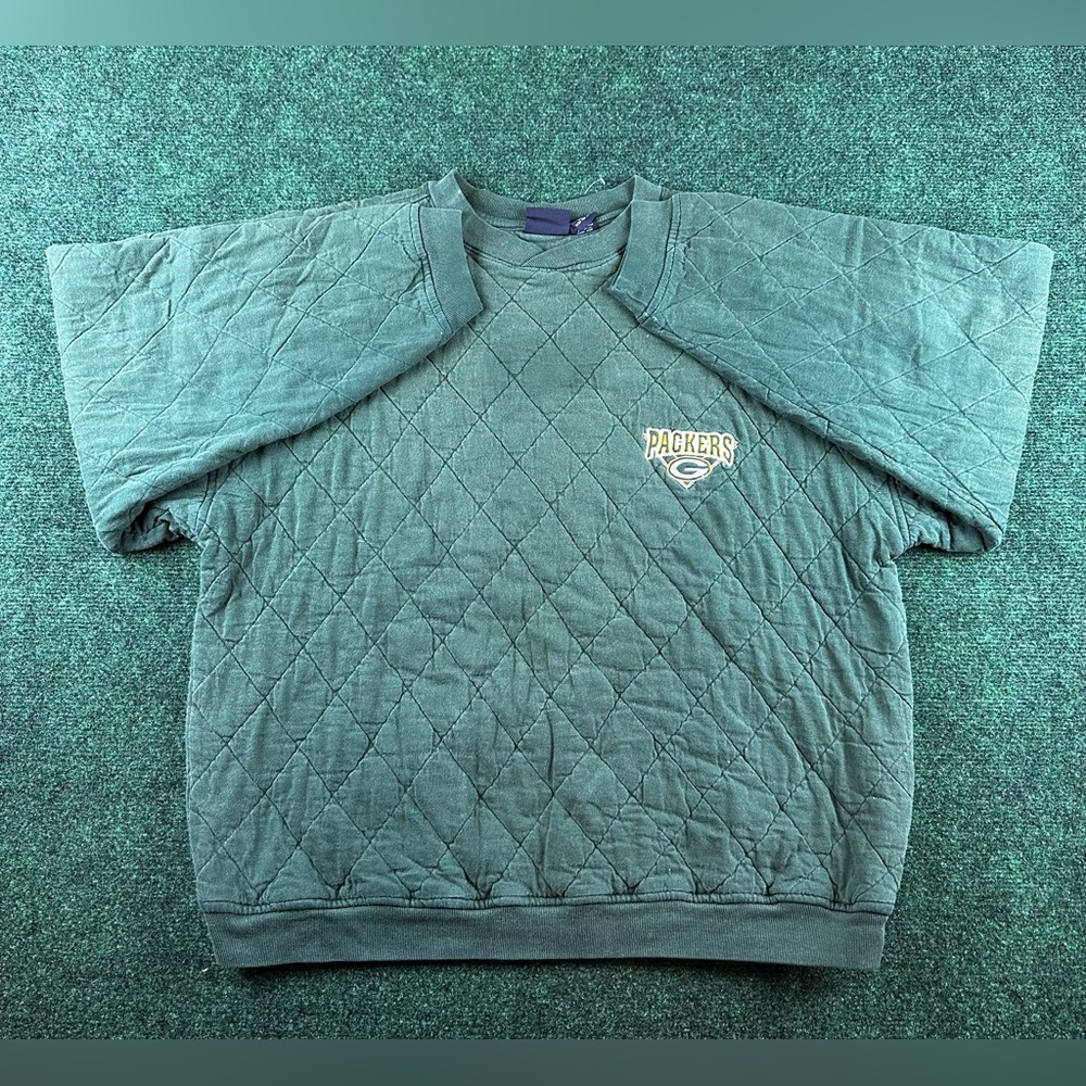 NFL Green Bay Packers Quilted Crewneck Sweater - Green
